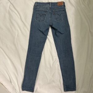 Levi's Jeans Womens W27 L30 LightBlue Distressed 711 Skinny Mid Rise Stretch